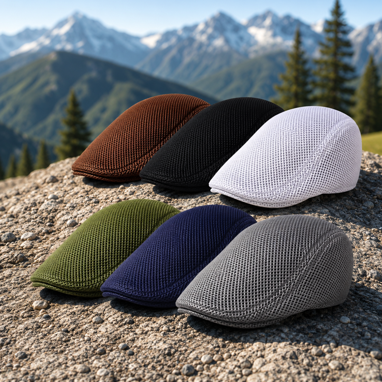 Mesh Flat Cap