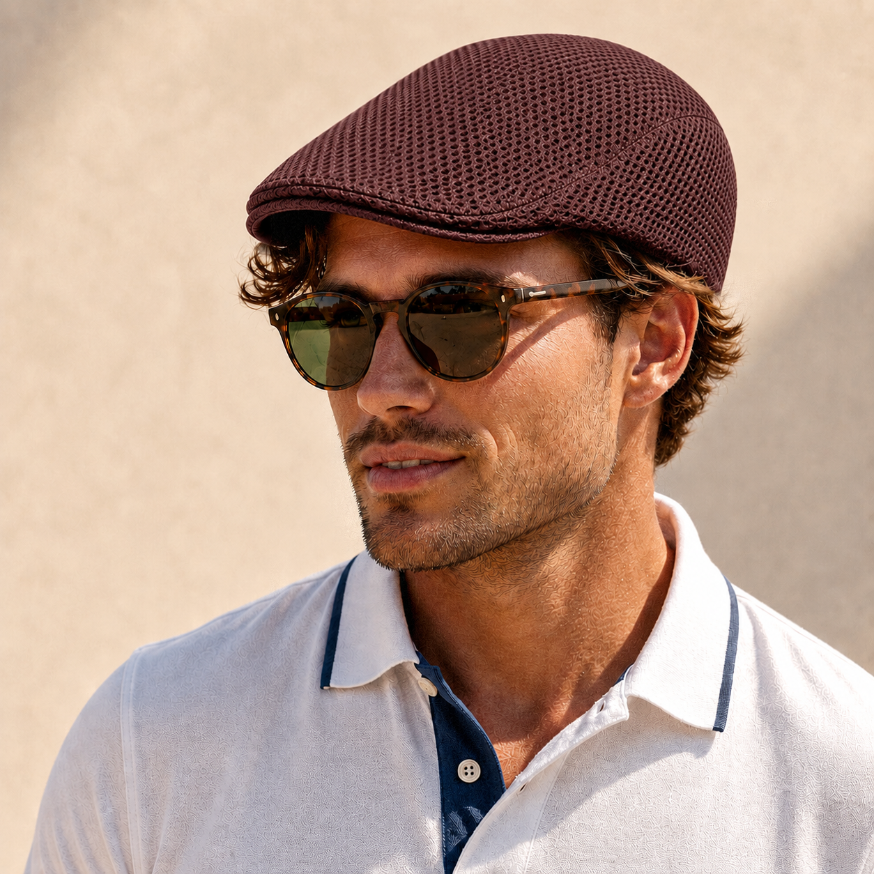 Mesh Flat Cap